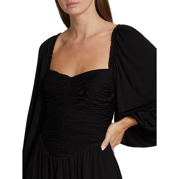 NWT The Westside Vivian Crepe Midi Dress Black‎ Small - Picture 3 of 9